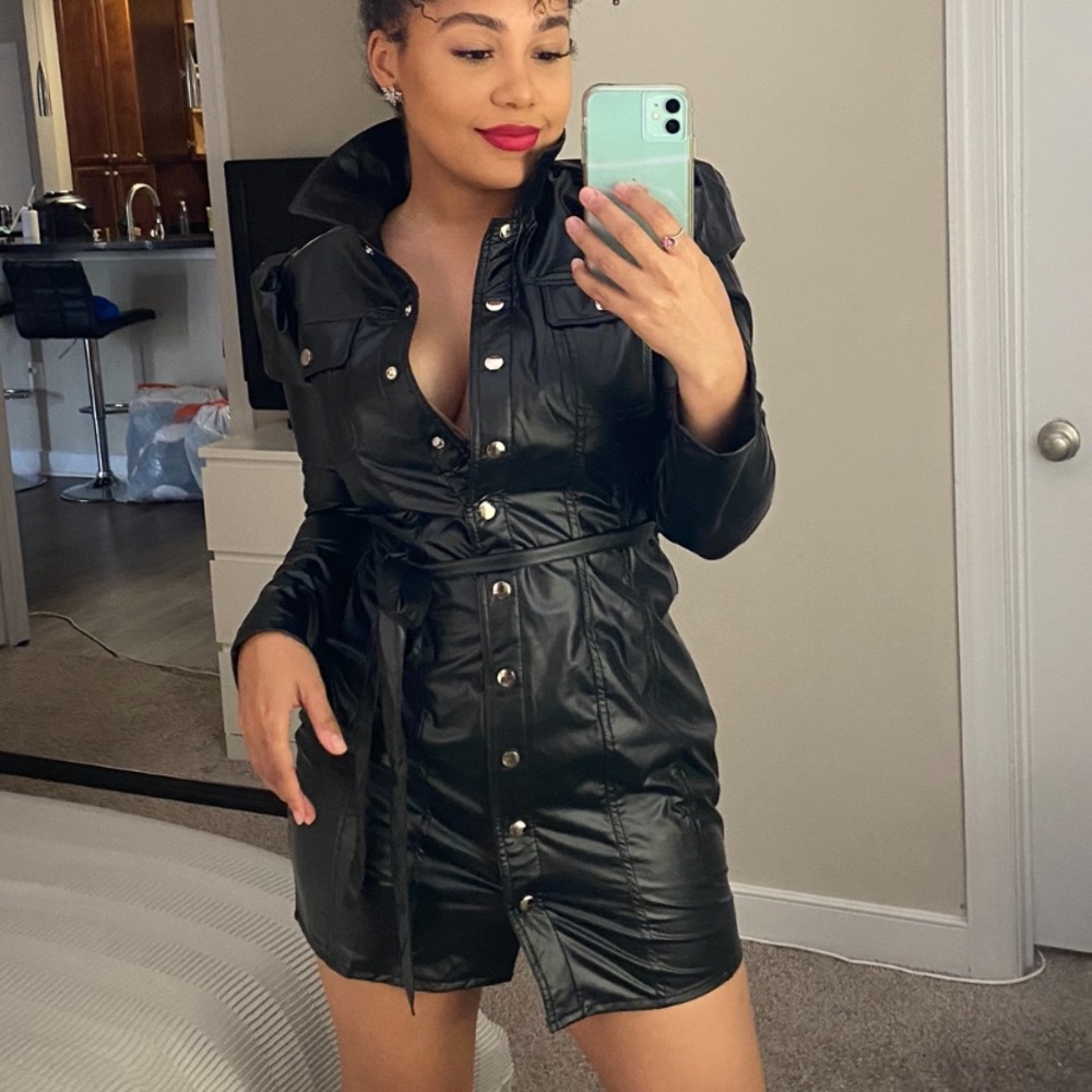 Fashion nova Pu leather short dress